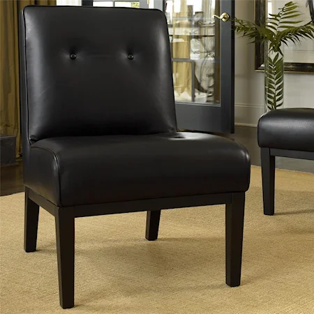 Upholstered Side Chair with Shagbard Finish and Cushion Seat Back